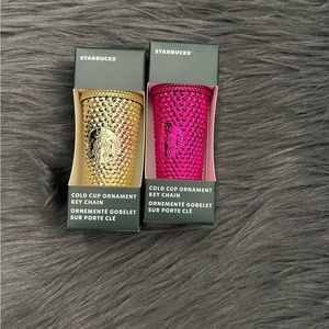 Starbucks chrome keychains